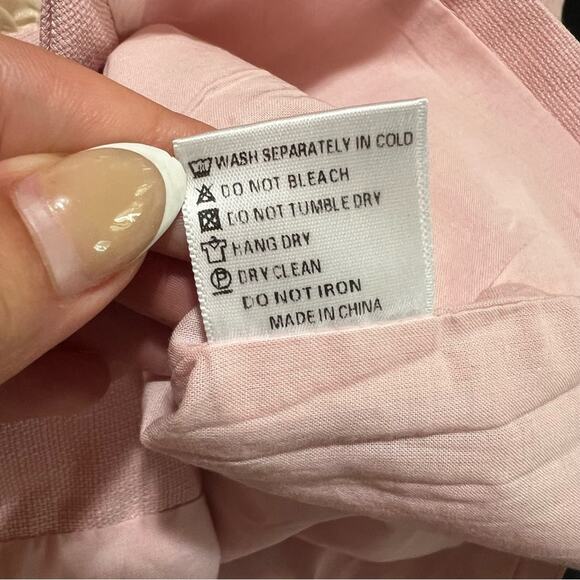 Lola & the Boys Pink Linen Summer Pleated Skirt Suit Yourself Set NEW 7/8 - Picture 8 of 9